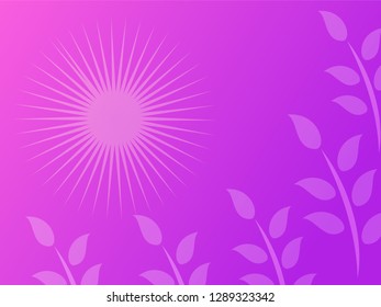 nature background with gradient color and sunlight vector illustration, banner, print, fabric, monitor, screen