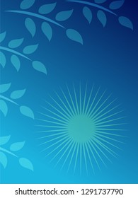 nature background with gradient color and sunlight vector illustration, banner, print, fabric, monitor, screen
