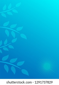 nature background with gradient color and sunlight vector illustration, banner, print, fabric, monitor, screen
