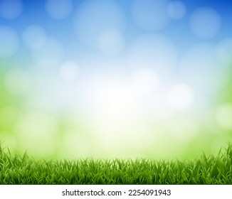 Fondo Natural Con Grasa Verde Con Malla De Gradiente, Ilustración Vectorial