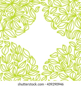 Nature background of green leaves. Vector illustration.