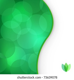 Nature Background With Green Leaves, Vector Illustration
