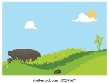 nature background hill summer