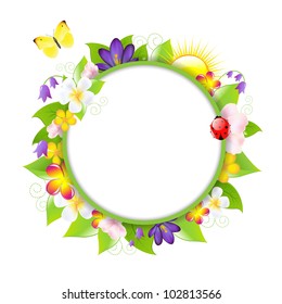 Nature Background, Isolated On White Background, Vector Illustration