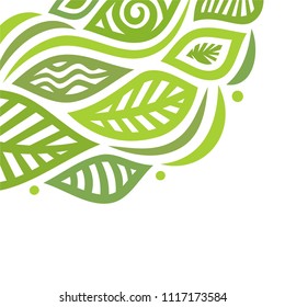 Nature background of leaves. Vector illustration