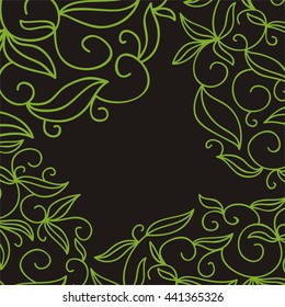 Nature background of leaves. Vector illustration.