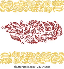 Nature background of leaves. Vector illustration.