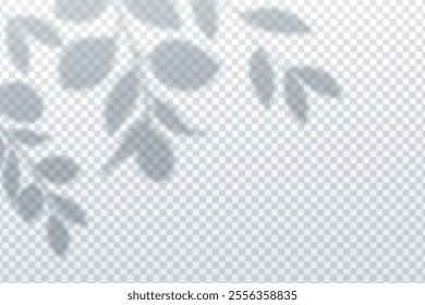 Nature background with simple leaves and branches with overly shadow effect