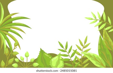 fondo de la naturaleza con borde de hoja tropical