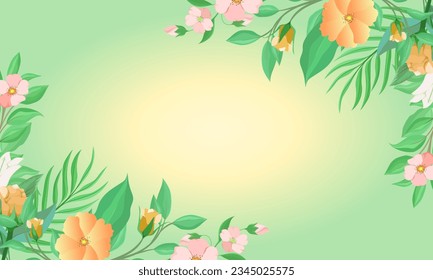 Nature Background Vector Design Template
