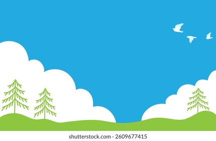 Nature background vector illustration material