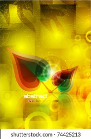 Nature background. Vector leaves
