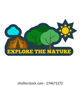 Nature badge sticker or logo.