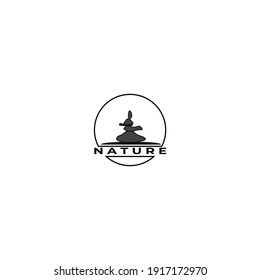 ilustración del logotipo del vector de equilibrio natural