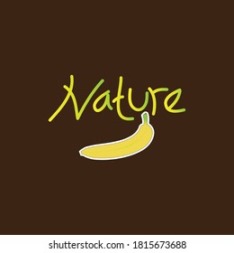 NATURE Banana logo design vector