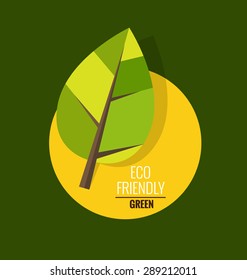 Nature banner. Ecology concept with tree background. Vector illustration.