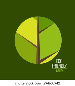 Pancarta de la naturaleza. Concepto de ecología con fondo de árbol. Ilustración vectorial.