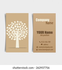 Nature banner, Modern business card template, Eco organic labels and cards. Vector illustration.