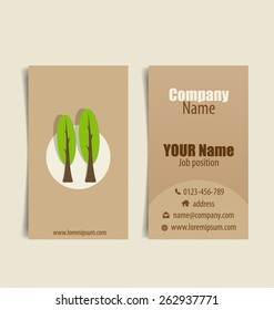 Nature Banner, Modern Business Card Template, Eco Organic Labels And Cards. Vector Illustration.