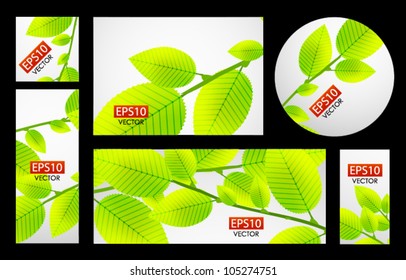 Conjunto de banderas de la naturaleza