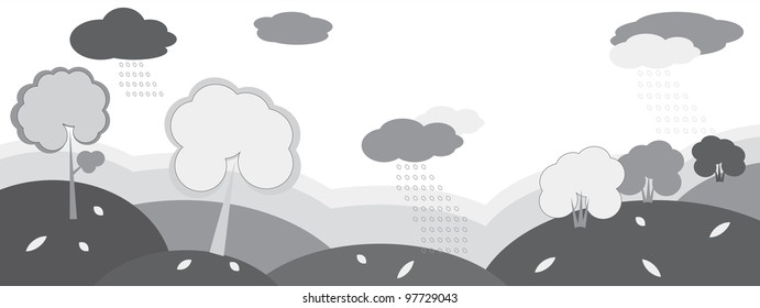 Nature banner, vector.