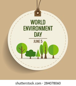 Nature Banner. World Environment Day Concept. Vector Illustration