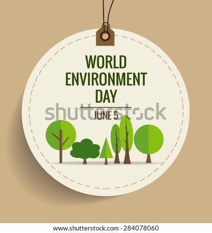 Nature banner. World environment day concept. Vector illustration