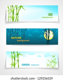 Nature banners with bamboo