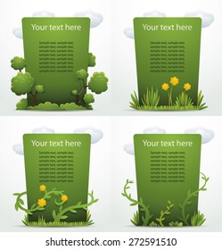 Nature banners set, vector