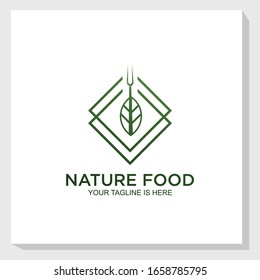 nature barbecue logo template design vector, restaurant, food concept logo template