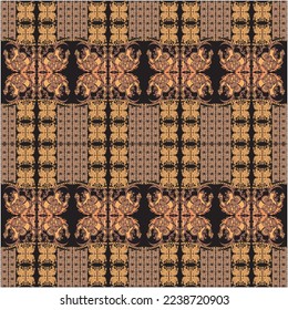 vectores de impresión de naturaleza batik motif y fondo