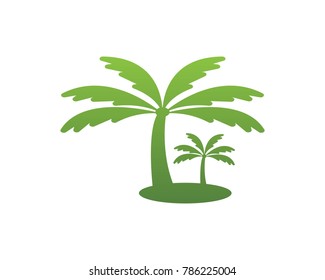 Nature beach logo design template