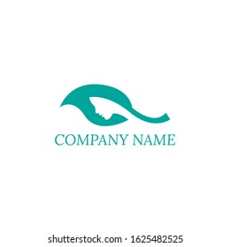 Nature beauty logo, combination from leaf and woman silhouette. Good for beauty company