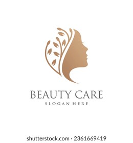 Nature beauty logo design vector idea with modern concept