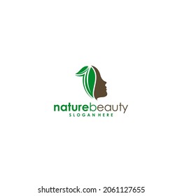 plantilla de logotipo de belleza natural, vector, icono en fondo blanco
