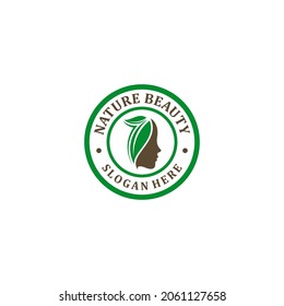 plantilla de logotipo de belleza natural, vector, icono en fondo blanco