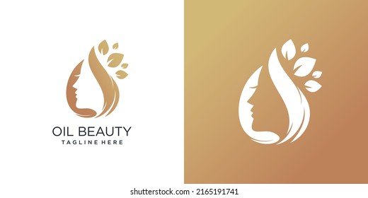 Nature beauty vector icon for woman with modern creative logo design Premium Vector