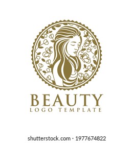nature beauty woman logo design