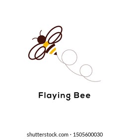 Nature Bee Honey Logo Vector