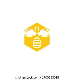 Nature Bee Honey Logo Vector image