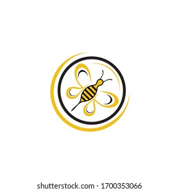 Imagen vectorial del logotipo de miel de abeja natural