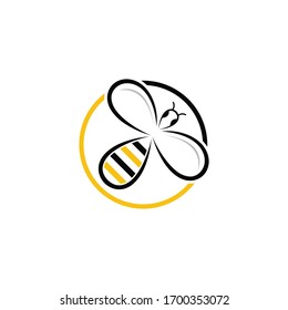 Imagen vectorial del logotipo de miel de abeja natural