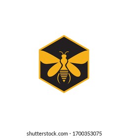 Nature Bee Honey Logo Vector image