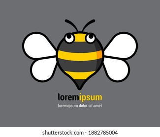Nature Bee Honey Logo Vector