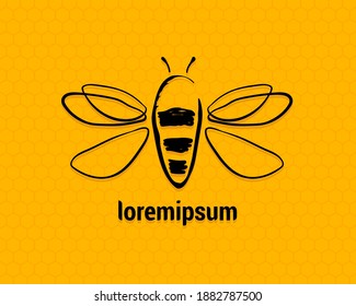 Nature Bee Honey Logo Vector. 01
