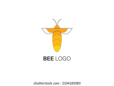 Nature bee honey logo vector. vintage honey bee logo template illustration vector graphic download.
bee logo design vector template linear style.