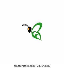 Nature Bee Honey Logo Vector