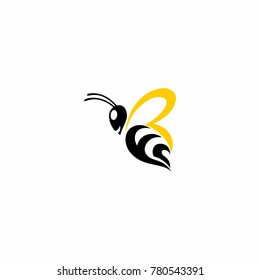 Nature Bee Honey Logo Vector