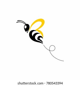 Nature Bee Honey Logo Vector