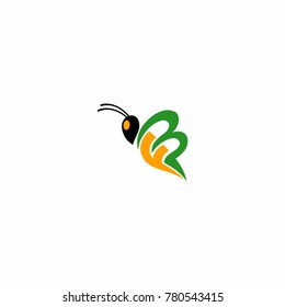 Nature Bee Honey Logo Vector